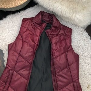Burgundy bubble vest